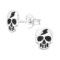 Totenkopf Kinder Ohrringe 925 Silber FüR MäDchen Ohrstecker Schmuck Geschenk