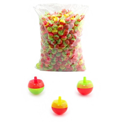 3 x Plastic Flip Top Two Tone Spinning Gyro Kids Gift Novelty Toys Assorted 33mm - Picture 12 of 12