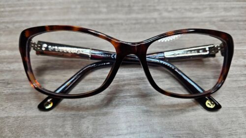 Gucci Women's Eyeglasses GG 3673 WR9 130 Tortoise Rectangular Frame Italy C7 - Picture 2 of 8
