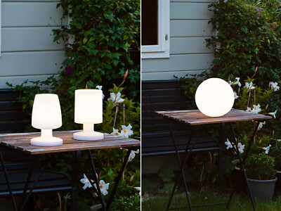 Balkonbeleuchtung ohne Strom LED Außentischleuchte mit Akku für Garten Terrasse