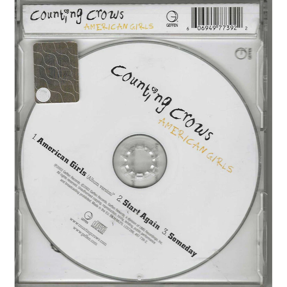 Counting Crows CD 'S Singolo American Girls / Geffen Records – 4977392 Nuovo - Immagine 2 di 2