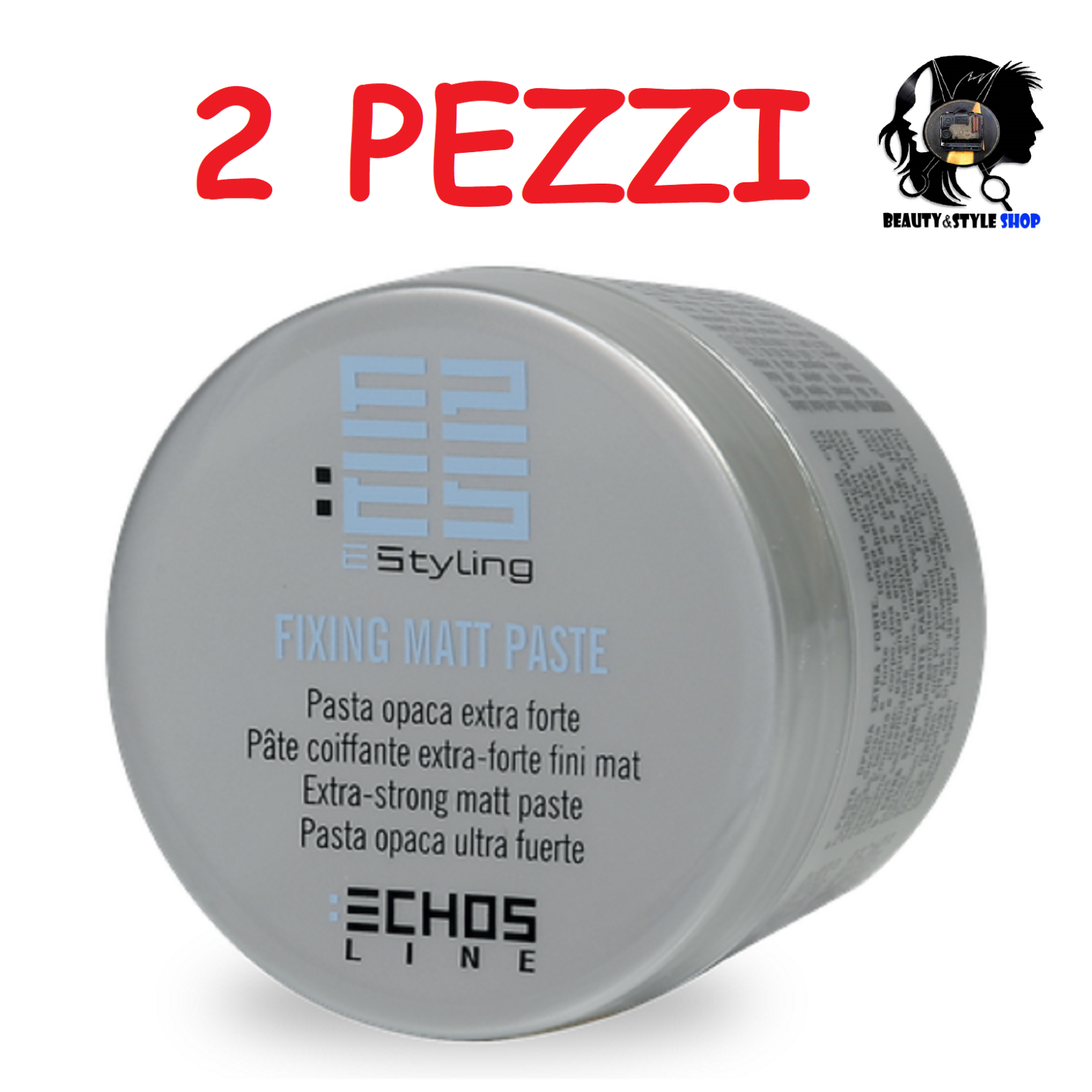 2 PEZZI ECHOS LINE FIXING MATT PASTE 100ML PASTA OPACA EXTRA FORTE ECHOSLINE