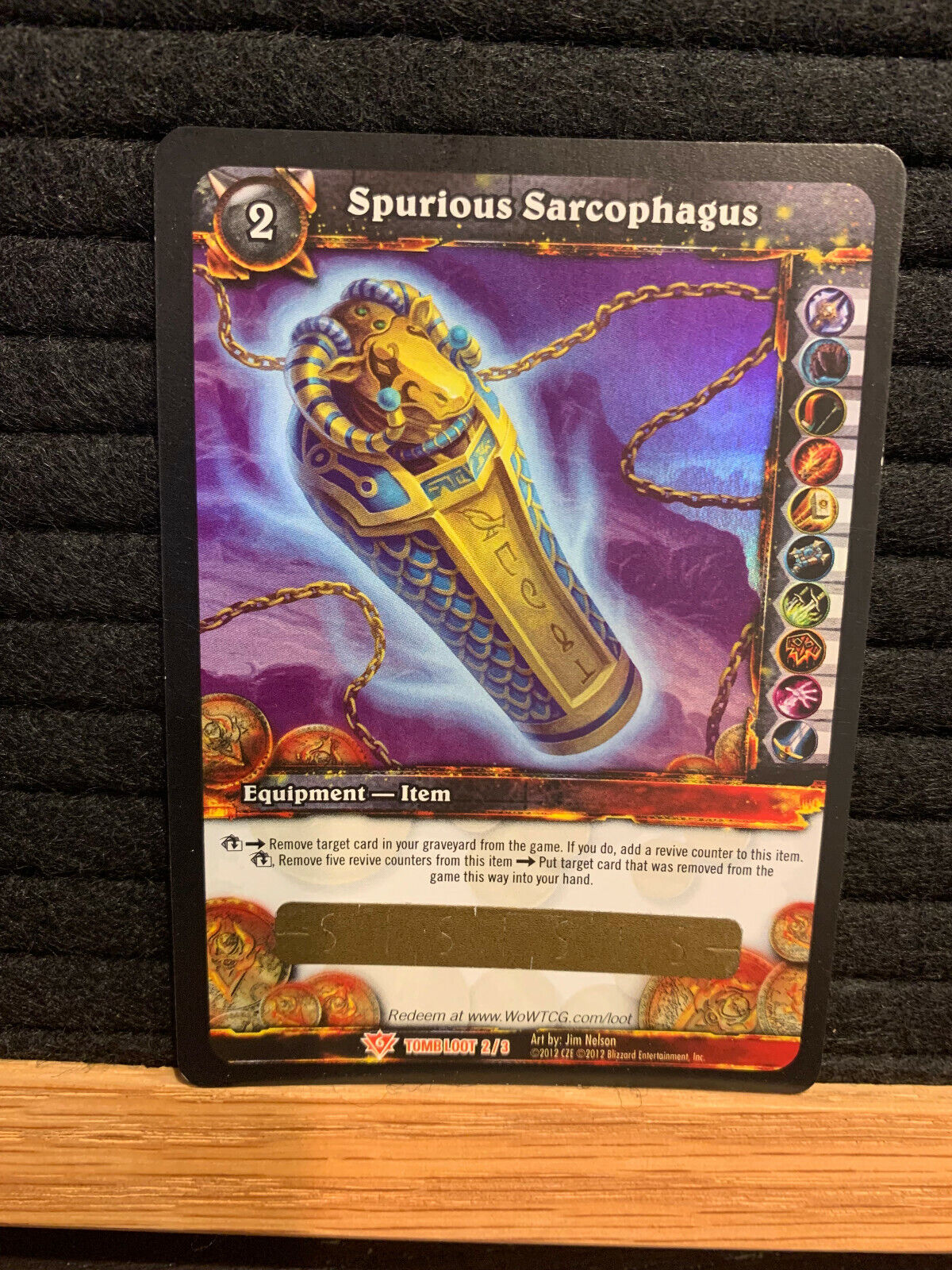 World of Warcraft WoW TCG - Spurious Sarcophagus - Unscratched Loot Card!