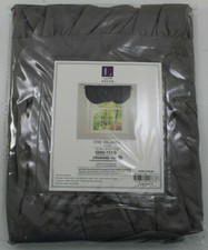 LUSH DECOR Lucia Valance Triple Draped 42"  18" 2" GRAY MSRP 89.99, New 
