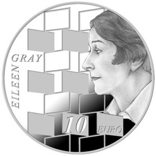 2016 Eileen Gray Modern Europe Silver Coin - Ireland - In Case - 28.28gr Proof