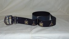 VINTAGE BELT MARKED GELGER AND ECHT LEDER 31" TO 32 3/4" AND IS 36" TOTAL LENGHT