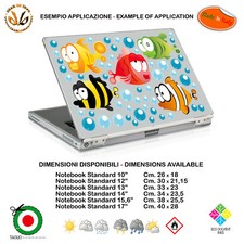Fish and Bubbles Sticker Notebook Tablet Sticker Fish and Bubble Print PVC 55pcs