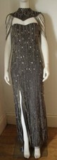 Karen Millen Crystal Embellished Detachable Cape Maxi Dress - size 10 - new