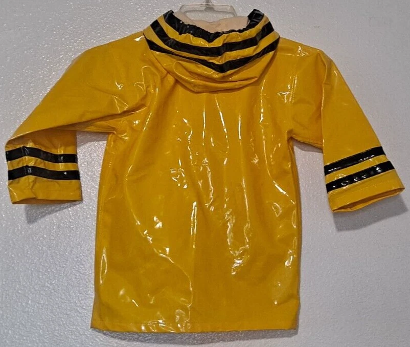 Chaqueta de Lluvia Bumble Bee Slicker Kindergarten Preescolar Talla 4T Amarilla Kidorable Foto 3 de 4