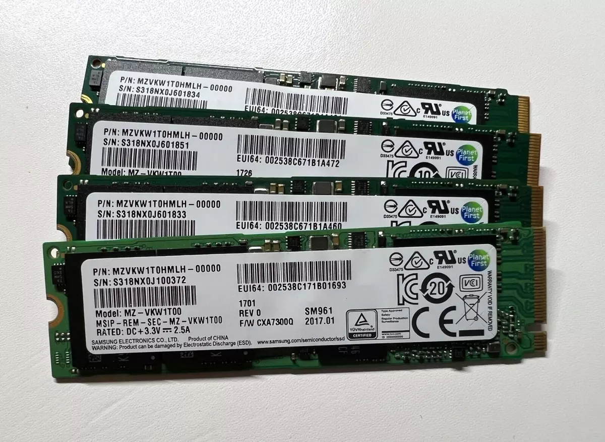 SAMSUNG LENOVO 1TB SM961 M.2 NVMe PCIe Gen3x4 2280 MLC SSD WINDOWS 11 PRO