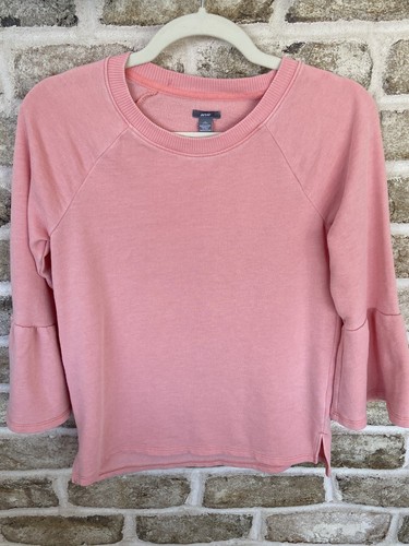 Aerie Pink Top Sweatshirt XS Ruffle 
