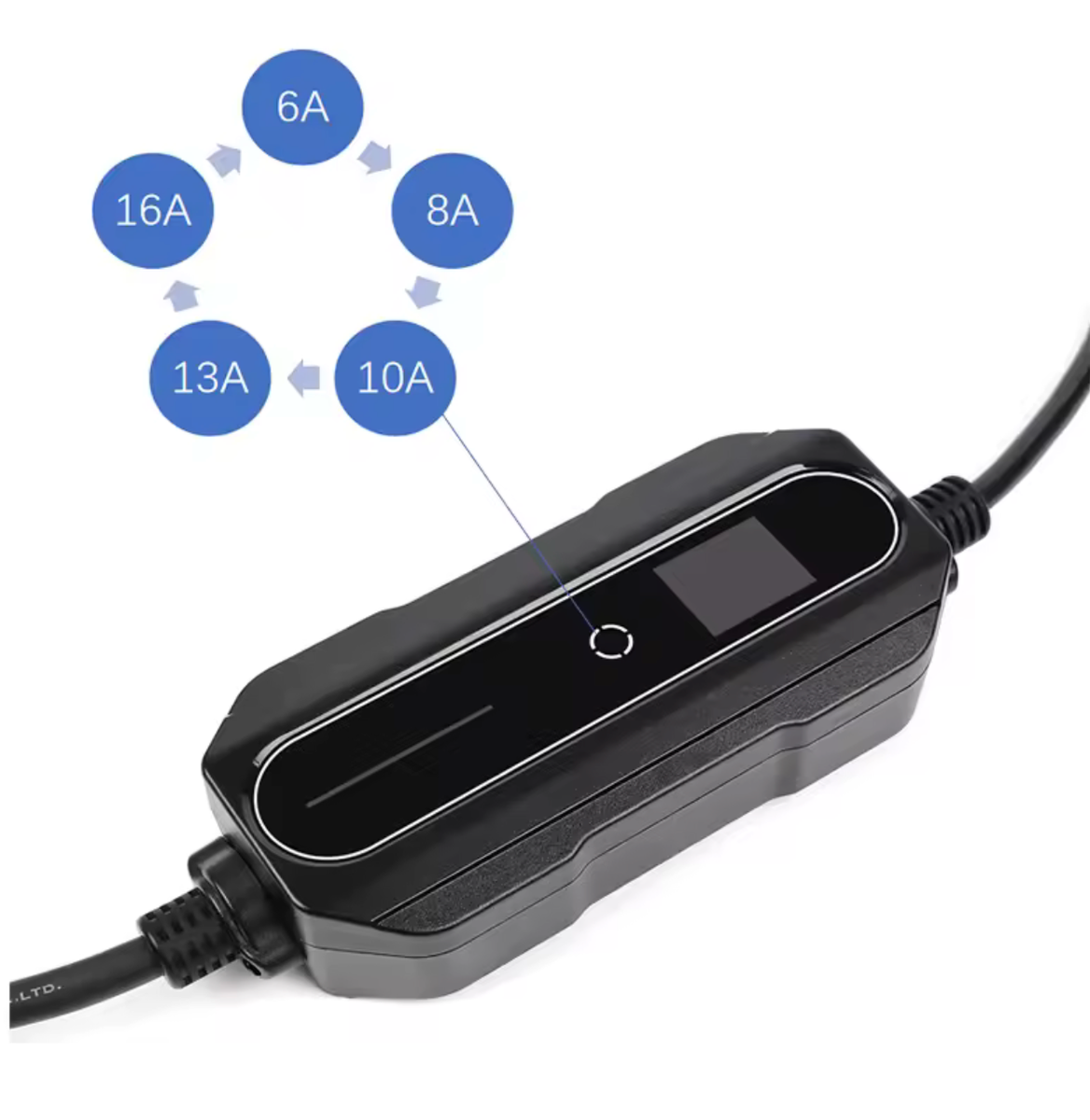 Type 2/Schuko Portable EV Charger Controlled Power (For: BYD Atto