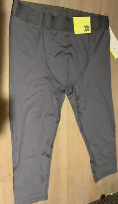   Boys' 3/4 Fitted Performance Tights All in Motion Gray Size XL
