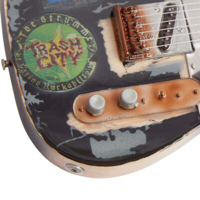 Joe Strummer Gitarre Miniatur Nachbau | The Clash | Handgefertigte Musik Geschenke