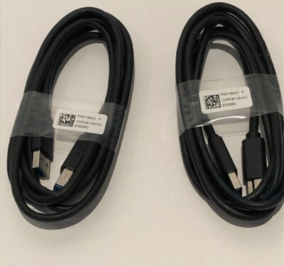 Lot of 2 - Dell PN81N$AA1 R USB 3.0 Type A to B Printer/Scanner Cable (6ft) NEW 