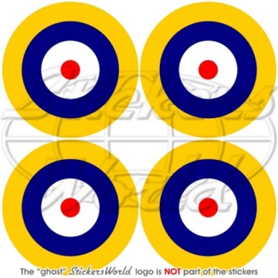 Autocollants Vinyle Ronds De L'Armée De L'Air Hongroise - 70mm X4, Brillant