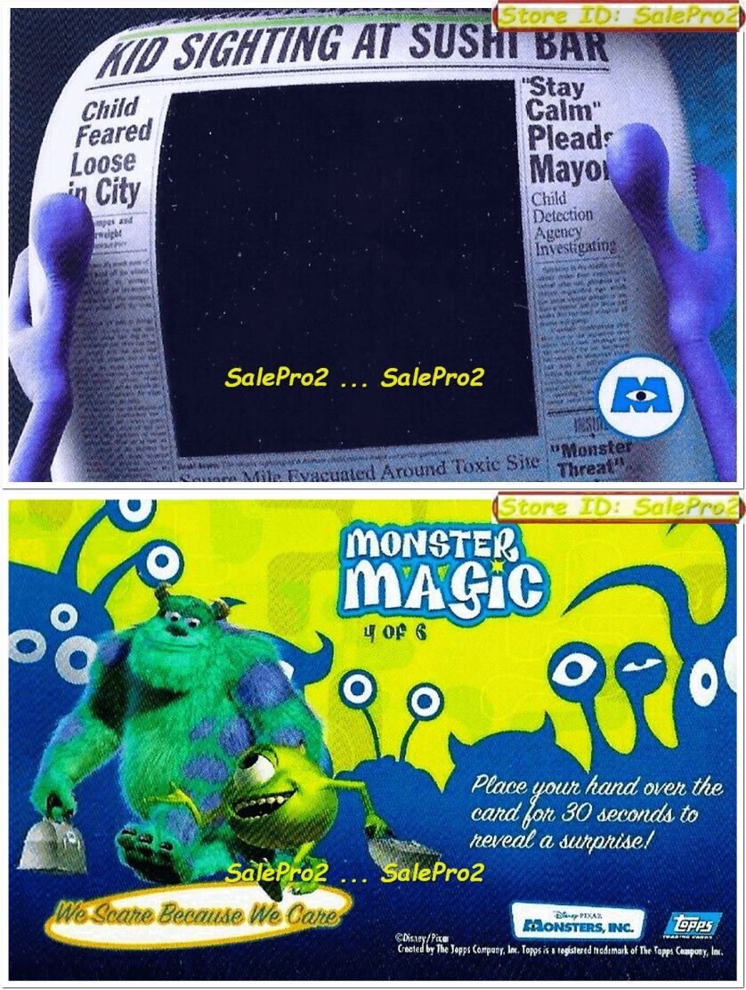 TOPPS 2001 MONSTERS INC KID SIGHING AT SUSHI BAR MINT INSERT