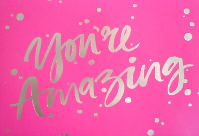 Papyrus Taylor Swift Gold Metallic YOU'RE AMAZING Blank Greeting Card