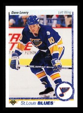 Dave Lowry 1990-91 Upper Deck Hockey NHL #349b St. Louis Blues