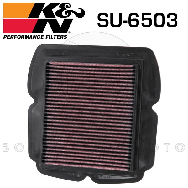 Sportluftfilter K&N Kn SU-6503 Waschbar FüR Suzuki SV1000S Sv 1000 S 2007-image