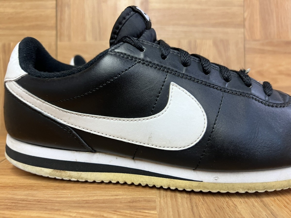 RARE🔥 Sz 10 Nike Cortez Basic Leather Black White OG Men's Shoes