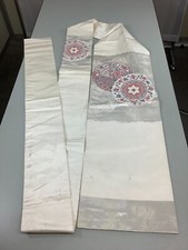 Japanese Vintage Kimono Nagoya Obi silk bit dirt expensive embroidery140x11inch