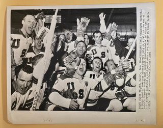 1960 Original Olympic Hockey Photo USA vs. Czech Forgotten MIRACLE /SF Examiner