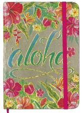 Hardcover Journal Notebook Hawaiian Islands Map Hawaii Elastic Band 80 Pages New