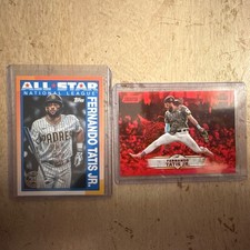 Topps 2025 Fernando Tatis Jr Red Foil + All Star Padres 2-Card Lot #90AS-37 #191