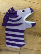Replica of Rare Vintage Purple Zebra Puppet as seen in Baby Einstein