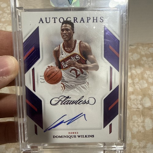 2022-23 Panini Flawless Basketball Dominique Wilkins Purple Autographs /3 Auto