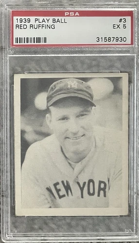 Red Ruffing 1939 Play Ball #3 PSA Graded EX 5
