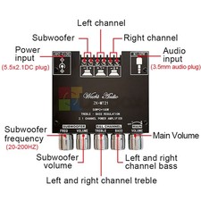 MT21 2.1 Channel Bluetooth Audio Power Amplifier Board Subwoofer 50W 50W 100W