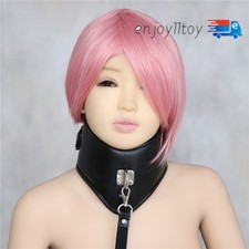 PU Leather Neck Collar Posture Neck Corset Choker Leash Ring Slave Bondage