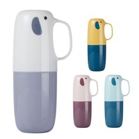Portable Toothbrush Toothpaste Holder Travel 2-in-1 Mouthwash Cup Storage Boxes
