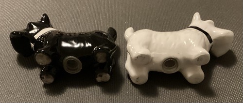Kissing Nose Dogs China Salt & Pepper Shakers Westie Dogs - Picture 4 of 4
