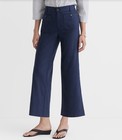 Loft The Palmer Wide Leg Navy Crop Pants Women’s 6 — photo 2