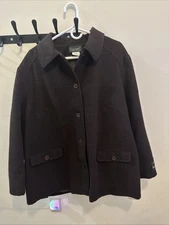 Harve Benard Femme Women's NWT $188 24w Wool Alpaca Coat Dark Brown