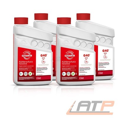 4x 1 L GLYSANTIN  G40  ECO BMB KÜHLERSCHUTZ SCHUTZMITTEL KÜHLER PINK
