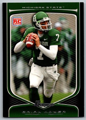 2009 Bowman Draft Picks Brian Hoyer Rookie Michigan State Spartans #204