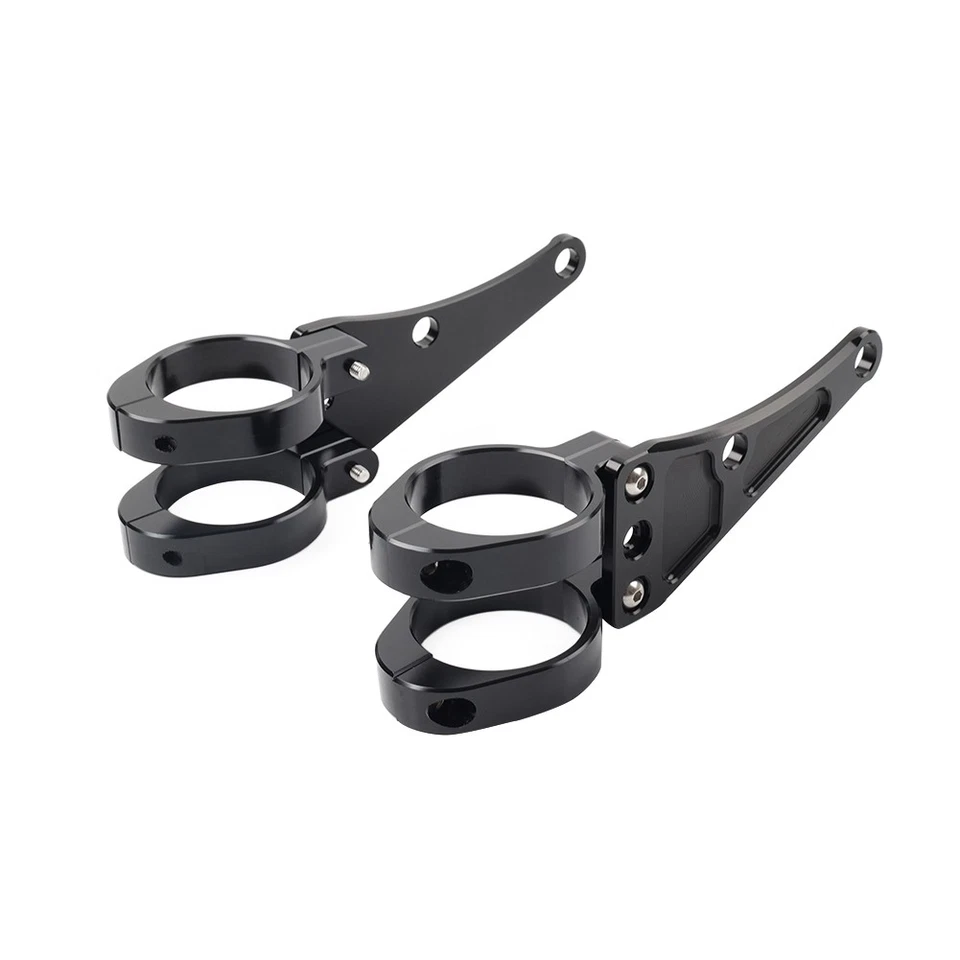 49MM Motorrad Scheinwerfer Halterung Clamp Gabel Rohr Halter Für Harley Schwarz - Image 4 of 4