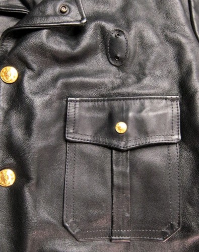 Taylor's Leatherware Police Motorcycle Leather Jacket Cop Biker USA Made Size 44 - Picture 4 of 13