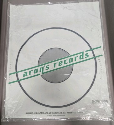 Rare Aron's Records Store Bag Vintage Los Angeles Vinyl 1984 Hip Hop Rock Indy 