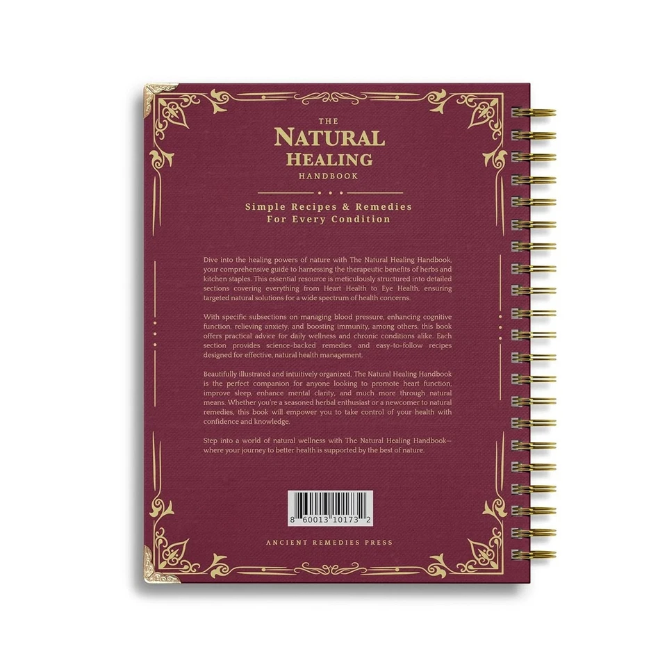 The Natural Healing Handbook, Spiral-Bound Guide for Herbal Remedies and Natural - Image 3 of 4