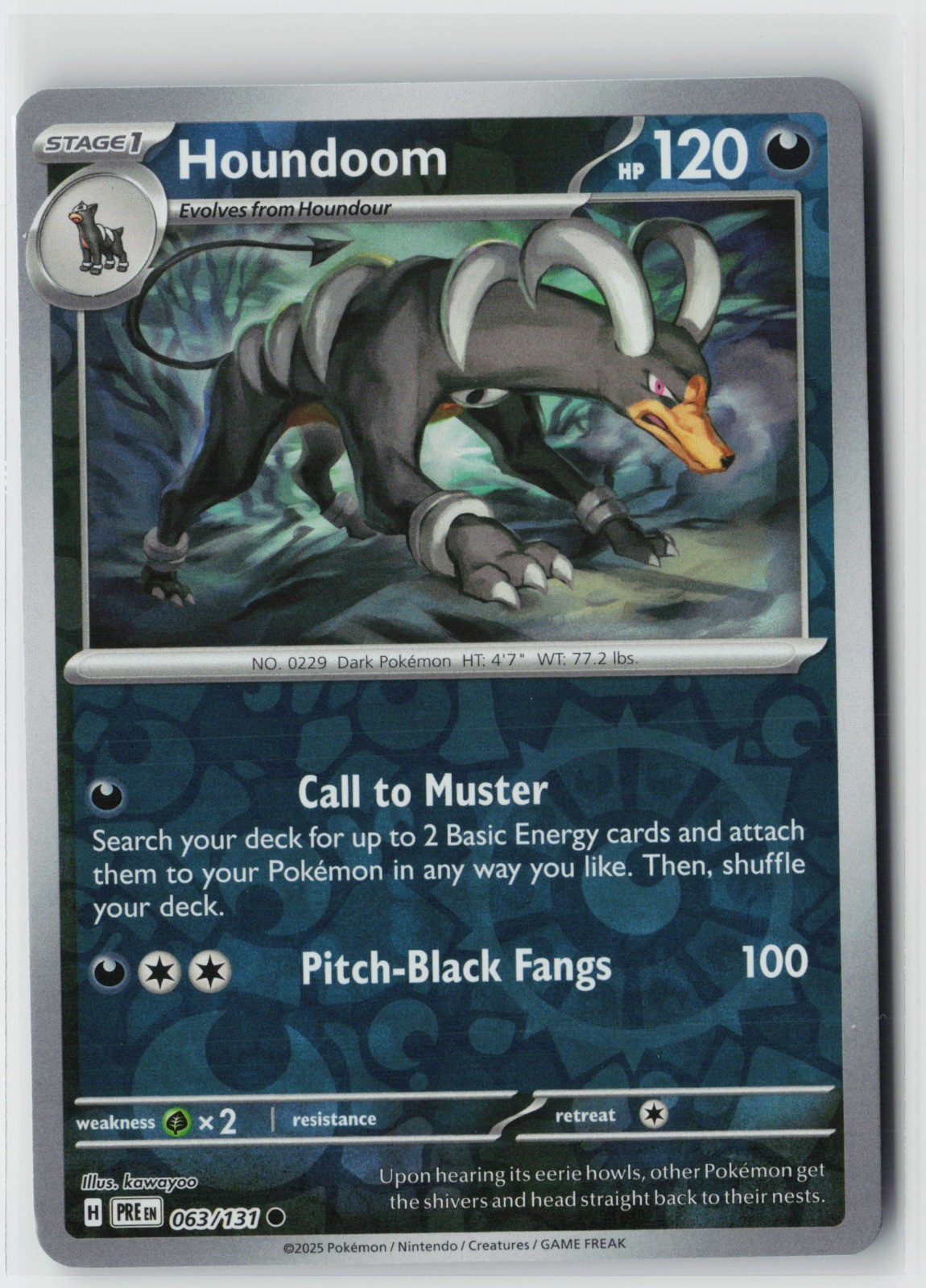 Houndoom 063/131 Reverse Holo Common SV: Prismatic Evolutions NM