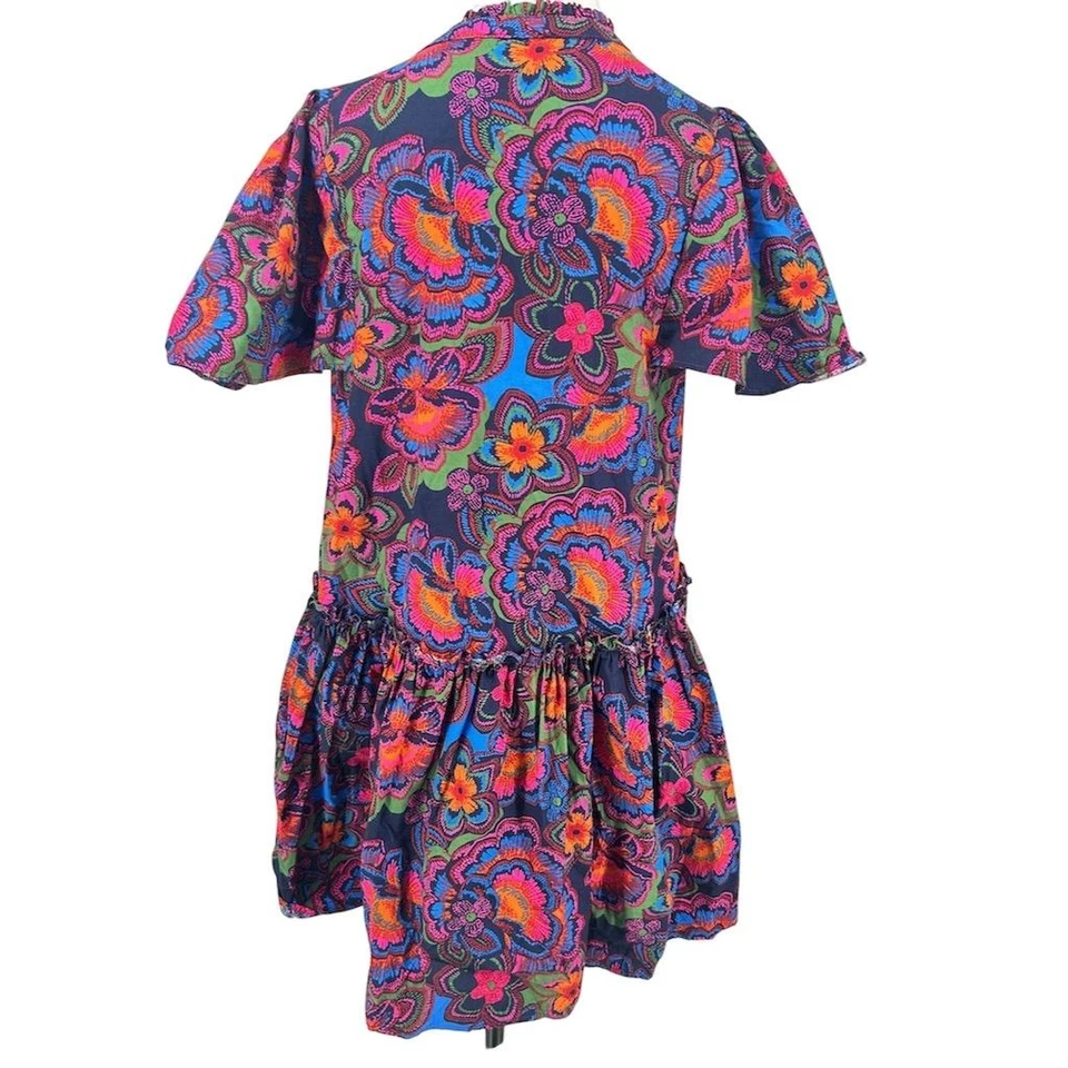 Mini Vestido Floral Para Mujer Sugarlips Multicolor Manga Corta Talla M En Capas Foto 3 de 4