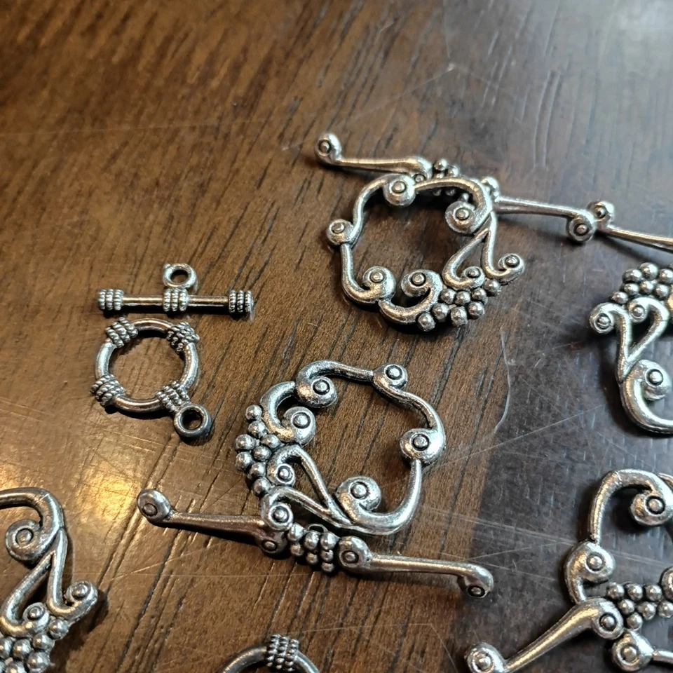 10 Sets Stainless Steel Toggle Clasps For DIY Handmade Jewelry Making Components - Image 2 of 4