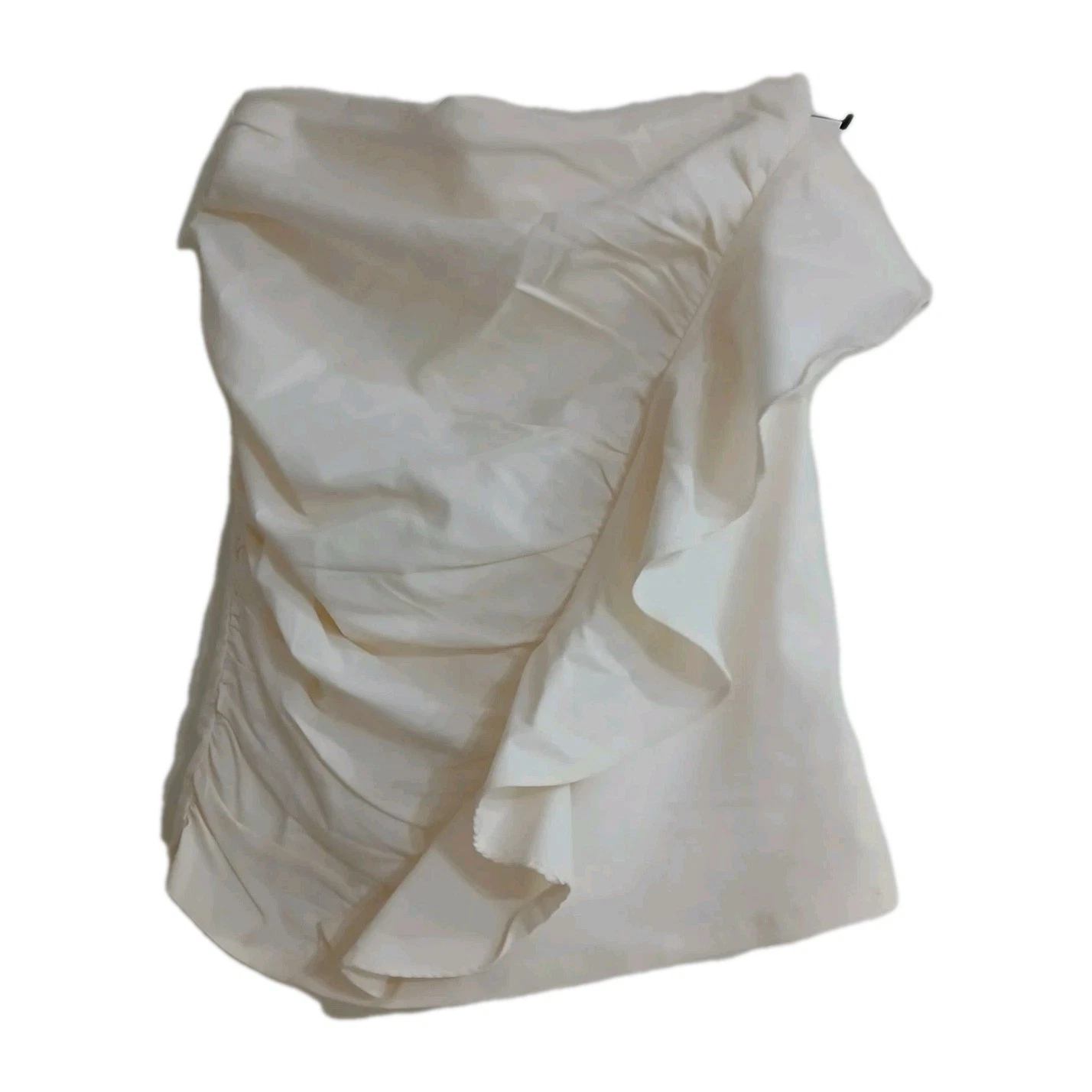 Blue Blush, White Ruffled Aline Mini Skirt Size Small (A3)