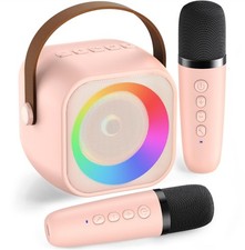Portable Karaoke Machine K29-L For Kids - 2 Microphones - Pink