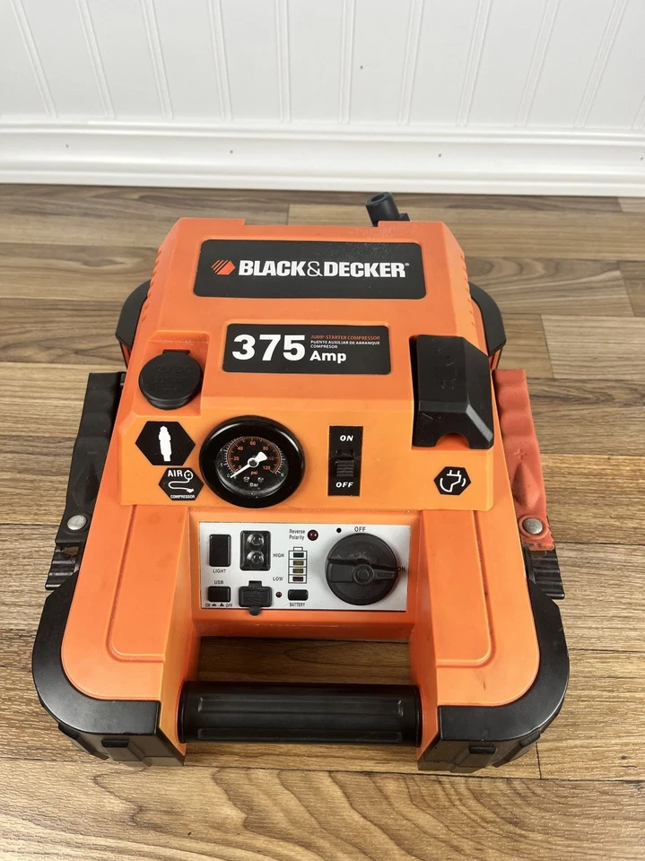 Black & Decker Jump Starter w/Compressor 375 Starting Amps - Image 4 of 4